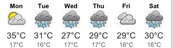 ewnupdates's tweet photo. PRETORIA: Weather forecast for the week ahead http://t.co/gusMhCbVPW
