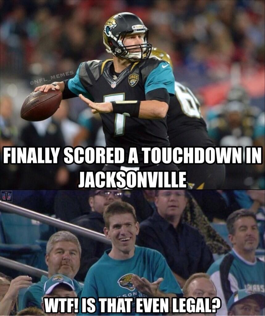 NFL Memes on Twitter "Jaguars' fans reaction to the Jaguars scoring their first touchdown at