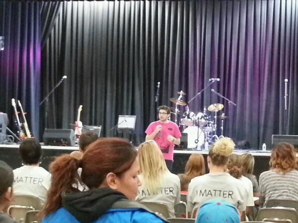 SheriWoolridge's tweet photo. Travis Price co-founder of pink shirt day speaks out againt bullying http://t.co/gl4mCtO9aS