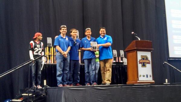 rweisbach's tweet photo. RoboHawks get judges choice award for perseverance and building a program! http://t.co/eskI3WPamT