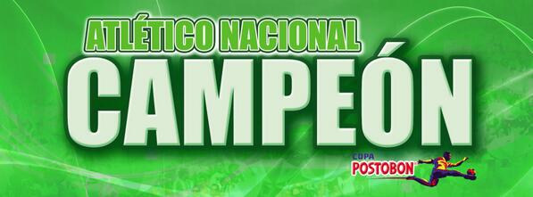 Finaliza el partido, #AtléticoNacional es el primer #BiCampéondelaCopaPostobón. #TenemoslaCopa #Minacionalenvivo