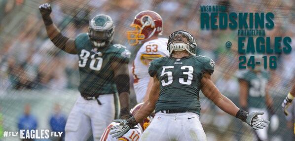 New streak alert: #Eagles head into the bye week with three consecutive wins. #FlyEaglesFly