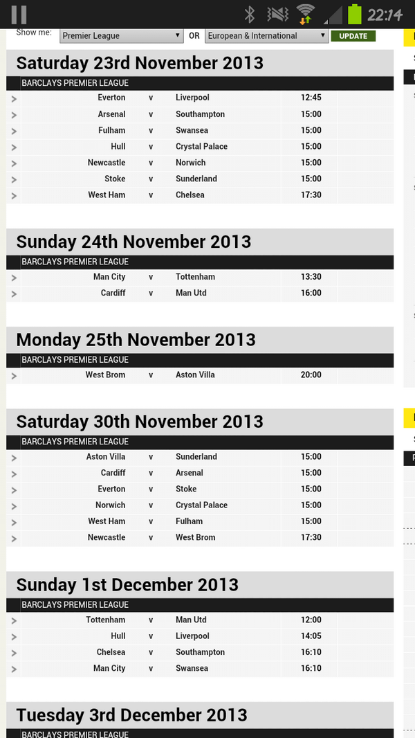 FootballShout's tweet photo. Make sure yoy watch the upcoming games! http://t.co/8ofHcEKwzd