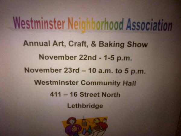 WestminsterNA's tweet image. Everyone is invited to our &apos;Art, Craft and Baking Show&apos;. Nov 22nd, 1-5pm &amp;amp; Nov 23rd, 10am-5pm. Free admission. #yql