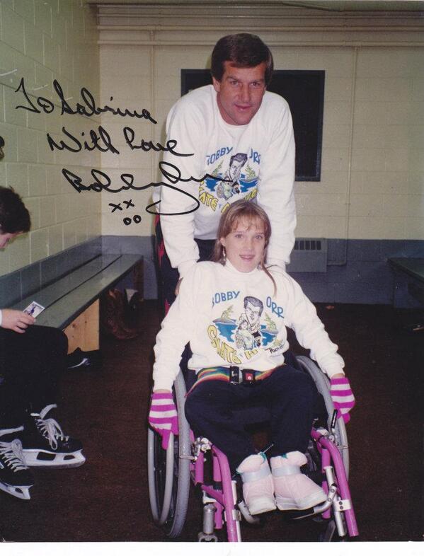Wheels1982L's tweet photo. Bobby Orr &amp; I at another Bobby Orr Skate-A-Thon back in 1991 http://t.co/XkJno8J1JR