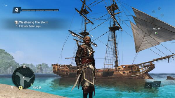 HomelingRazor's tweet image. Yarrr matey. Chillin on the beach with my old school yacht. #assassinscreed4 #blackfkag #PS4share