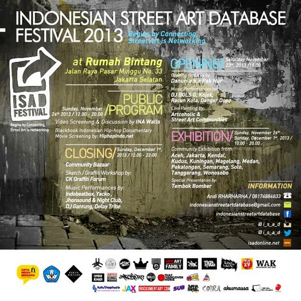 I_S_A_D's tweet photo. Pemutaran Film Dokumenter Hip Hop Indonesia #Blackbook oleh @hiphopindonet Minggu, 24 Nov Stby Jam 14:00 Gratiss! http://t.co/hxdteQN948
