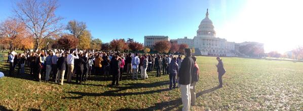 LindsaySudeikis's tweet image. At the west lawn of The Capitol ready to march in solidarity for the voiceless and marginalized! #IFTJ13 #DAallday http://t.co/RTyvianem4”