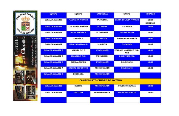 Efeulalia's tweet photo. Horario de los partidos de @Efeulalia para el fin de semana del 23 y 24 de Noviembre http://t.co/poRVikudlV