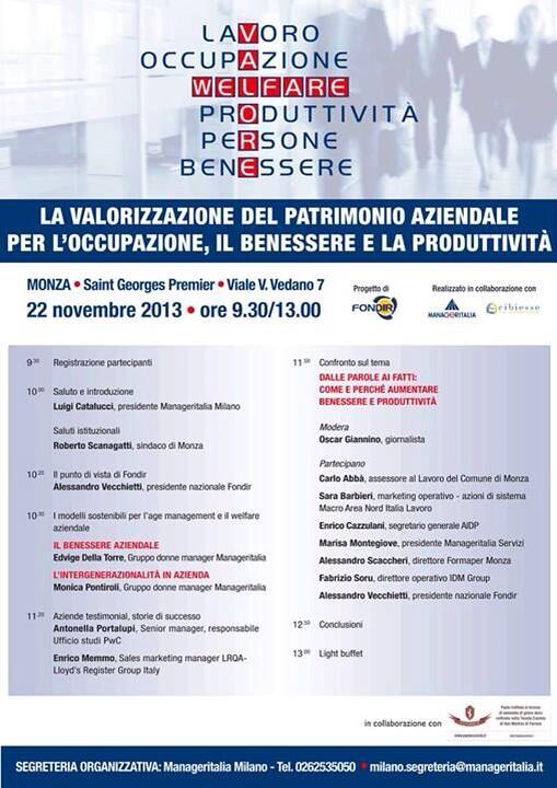NiklasEvents's tweet photo. Lavoro+occupazione+welfare = persone+benessere. #22novembre #monza #manageritalia @leoneregina #pastacuniola http://t.co/GXwtTqkiWd