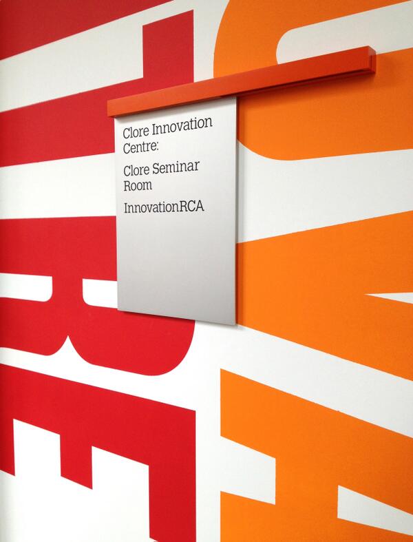 Anodised aluminium, screenprinting and painted lettering, all coming together at the Royal College of Art <a href="/RCAevents/">Rca Events</a>