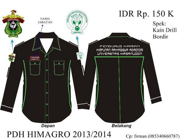 Himagro Unhas on Twitter Baju PDH  Yang berminat silahkan pesan cc HIBRID2010 http t co 