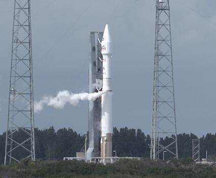 NASA's tweet image. From Launch Control, with less than 10 minutes to launch, all teams are ‘go’ &amp;amp; we’re ready for liftoff. #MAVEN