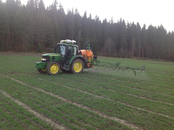 YaraSuomi's tweet image. Tervetuloa talvi! Syysviljakokeet ruiskutettu #Amistar+Proline. #Yara Kotkaniemi.