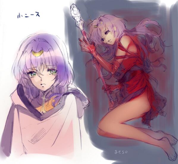 「ロードス島戦記」セル画　ニース セル画 ロードス島戦記 英雄騎士伝 ニース 最終回