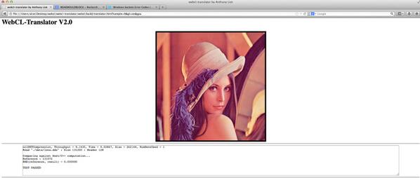 wolfviking0's tweet image. @NokiaWebCL she’s sexy our Lena on Firefox now … What do you think ??
#webcl-translator dxtcompressor