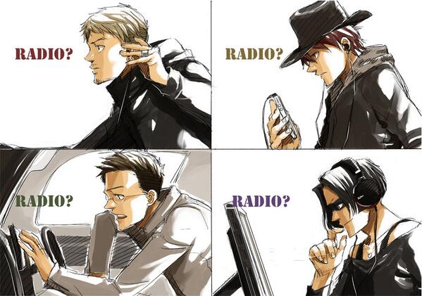 真代 Spyairstaff Radio をｲﾒｰｼﾞしてｲﾗｽﾄ描いてみました Ikeさんはiphone Uzさんはﾁｬﾘ乗りながら Momikenさんは自宅 Kentaさんはﾗﾝｸﾙ乗りながらﾗｼﾞｵ聴いてるｲﾒｰｼﾞです Http T Co 8b2ylwby7o