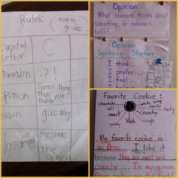 Ms_Cumberland's tweet photo. Mrs. Heath's students created a rubric for their opinion writing. @TweetDCS_OBES #dcs2core http://t.co/AHMGRaucQk