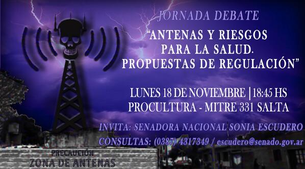 Hoy hacemos la jornada sobre “Antenas y riesgos para la salud” Acércate!