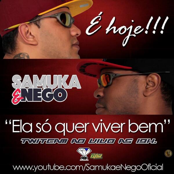FunkDaCapital's tweet photo. Hoje as 19h Tem Lançamento @McSamukaOficial e @McNegoOficial subam a Tag #ElaSóQuerViverBemSamukaeNego #RT http://t.co/IEffg2B5Af