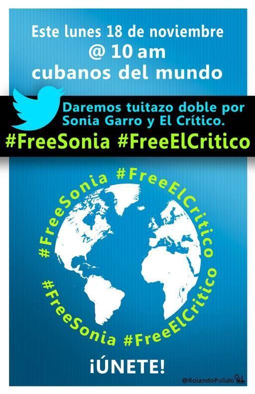CubaSindical's tweet photo. #Cuba #FreeElCritico #FreeSonia #DDHH #JUSTICIA http://t.co/PlLO52BWWX