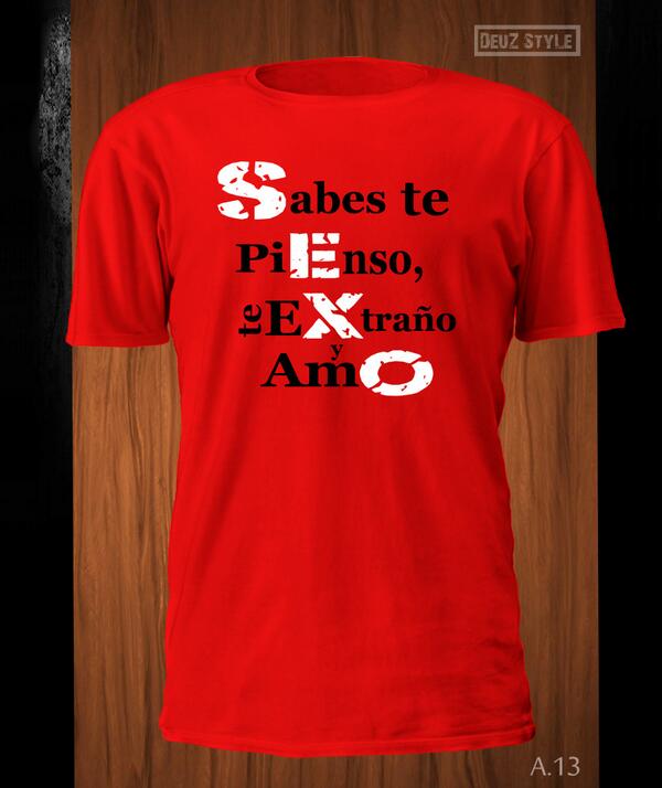 DEUZ_STYLE's tweet photo. camiseta personalizada S.E.X.O http://t.co/XKHW28x6mk