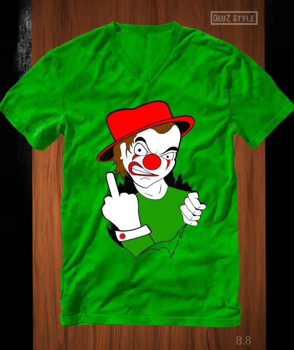 DEUZ_STYLE's tweet photo. camiseta personalizada payaso saliendo de la camiseta @DEUZ_STYLE http://t.co/ubSdhQXj8d