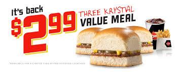 LetsKrystal's tweet photo. 3 Krystal Value Meal for only $2.99!!!!!
600 Cypress Gardens Blvd Winter Haven FL http://t.co/Ede5pDF230