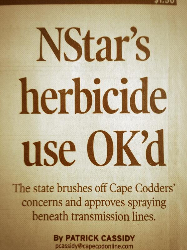 ChrisLambton13's tweet photo. Big thanks to @NSTAR_News  and @massgov for helping to poison #CapeCod #NSTAR http://t.co/CPkTfuUbLD