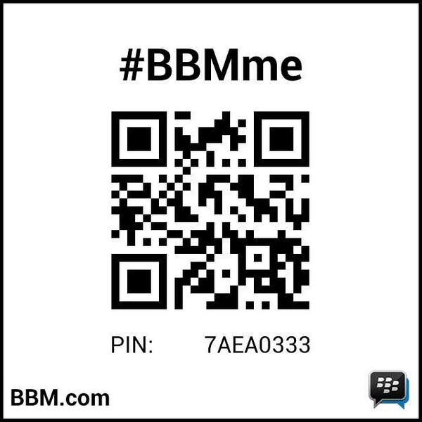 #BBMme PIN: 7AEA0333
pin.bbm.com/7AEA0333