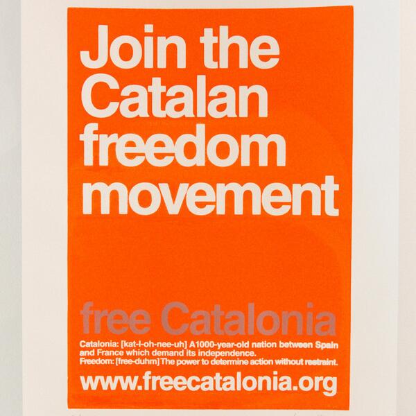 totespossible_'s tweet image. Cartell ”Join the Catalan Freedom Movement” serigrafiat a mà bit.ly/1jgYTCI