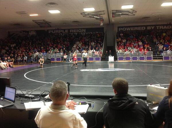 Shot from @UWW_Wrestling dual against @BadgerWrestling - Love seeing a packed house! #BestofBrand #1Sport1Vision