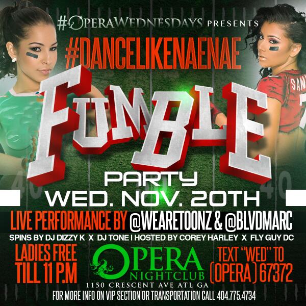 OperaWednesdays's tweet photo. RT for a chance to get Rick Ross concert tickets plus VIP at the #DANCELIKENAENAE FUMBLE Party this @OperaWednesdays! http://t.co/49t7OhDwtD