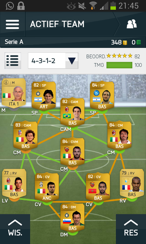 NL_SerieA's tweet photo. ACTIE | Als deze tweet 20 retweets krijgt, dan verloot ik dit FUT-team ter waarde van 20/25k. #SerieAFUT http://t.co/1UqY069cX0