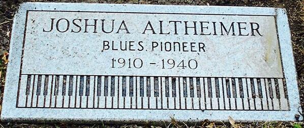 #Chicago #blues pianist Joshua Altheimer was a Killer Blues headstone recipient, he is at Lincoln Cemetery!