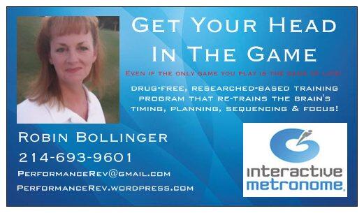 PerformanceRevo's tweet image. Meet Robin with Get Your Head in the Game with #InteractiveMetronome #DFW