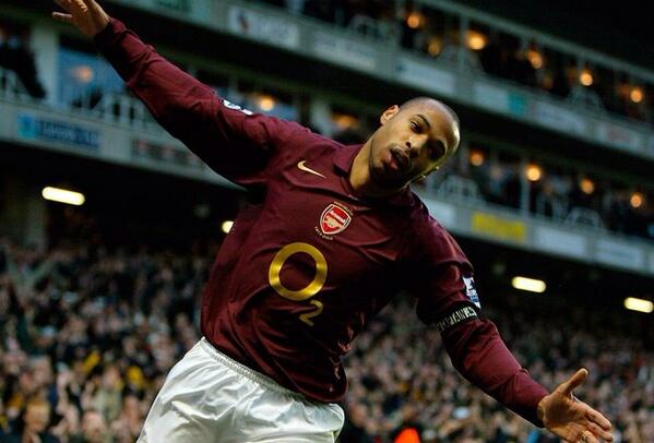 MickTheGooner's tweet photo. On This Day 2005: Thierry Henry scored his 100th league goal at Highbury, in Arsenal's 3-0 win vs Blackburn. http://t.co/6y6qLGFlNz