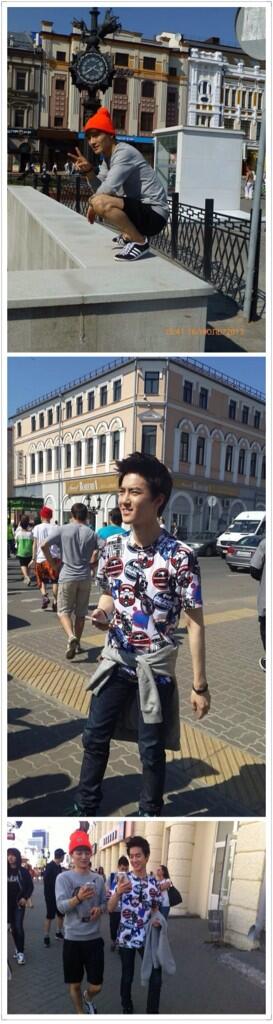 exogunners's tweet photo. "Planet_EXO: CHEN &amp; SUHO during EXO's trip to Kazan!
V: 煎蛋love灿宝 http://t.co/sdxElbWCdB"