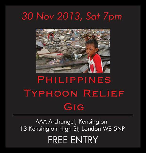 HorusMusic's tweet photo. Official poster for the #phillipinestyphoon #relief #gig at the #Archangle. More info here http://t.co/1lpwmDV2kE http://t.co/5oyho1tz43