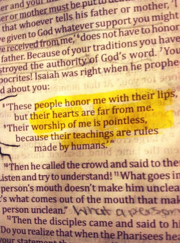 ABrokeBeauty's tweet image. Are your lips moving? Is your heart even reacting?  Matthew 15: 8-9 #AccountabilityCheck