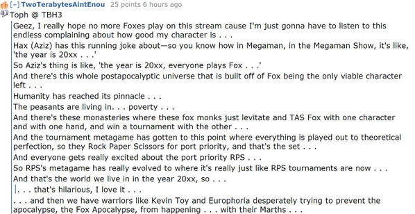 xD1x's tweet photo. In the year 20XX... #FoxOnly #PortPriority #PerfectControl #RockPaperScissors #SSBM http://t.co/UaDwi9JVz2