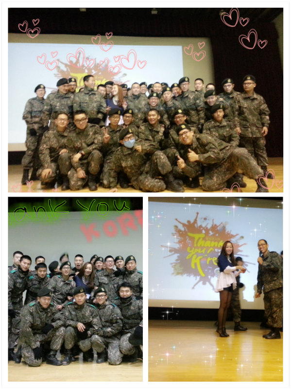 유나의 땡큐코리아~ 훈훈한 병사님들과 함께했어요^추운날씨에 공연장도 추웠지만 님들 덕분에 따닷해졌습니다~사랑합니다♥<a href="/loveinyoduk/">정성산tv(유튜브)</a>