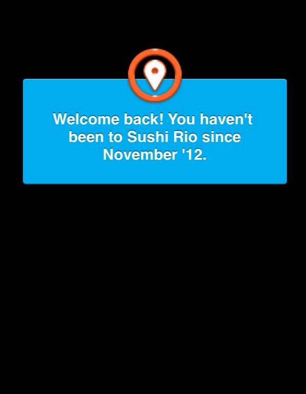 NotRubenerd's tweet image. "Huh! First check-in at Sushi Rio since November '12. 4sq.com/17joFnT "