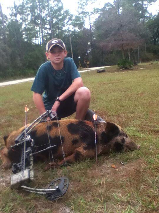 AXEBroadheads's tweet photo. Young hunter from Florida Brandon Bull let the Axe fly!  #axebroadheads http://t.co/qOy3mDjO5n
