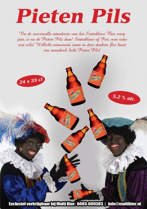 Nieuw! Na ons #Sinterklaasbier nu de #PietenPils, in deze mooie donkere fles, huist een smaakvol licht pils! ;)