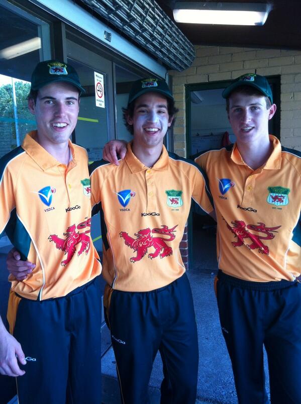 LesQuarrell's tweet image. Former Hatch boys, Matty, Adam &amp;amp; Liam enjoying 1st X1 20/20 cricket. Well done to Liam on first game. #goodprogram.
