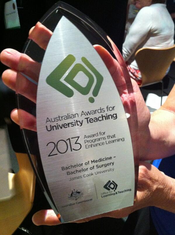 JCUMedDent's tweet photo. Congratulations to the MBBS team for winning an OLT Award in the category 'widening participation'. Well done team! http://t.co/uTyMkAvJjp