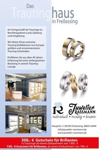 Hochzeits-Gutscheinbuch Rosenheim/Chiemgau! Gutschein-Wert: 300 € - Juwelier Rassmann in Freilassing!