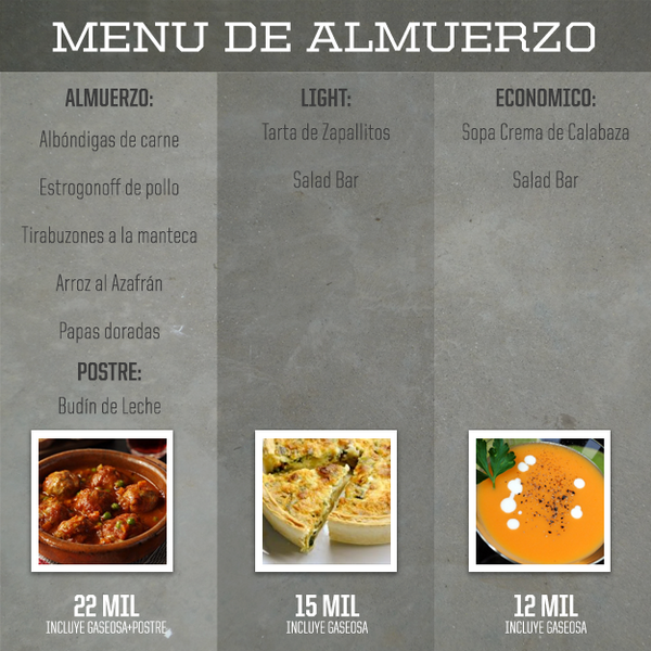 morenafusion's tweet photo. ¿Todavía no viniste a conocernos? Te dejamos nuestro menú del día. !Te esperamos! http://t.co/TGt4oWkq7n