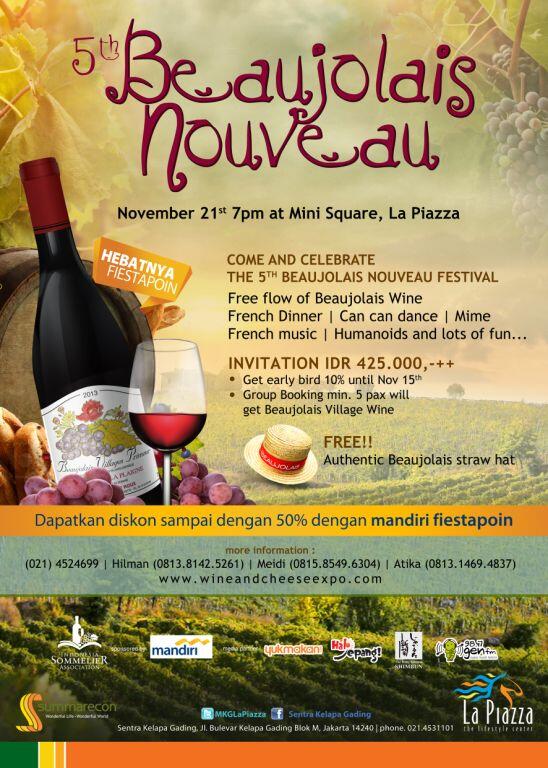 GadingCarnival's tweet photo. 5th Beaujulois Nouveau, November 21th, 7pm at Mini Square La Piazza...! http://t.co/c3TbfT7Vuq